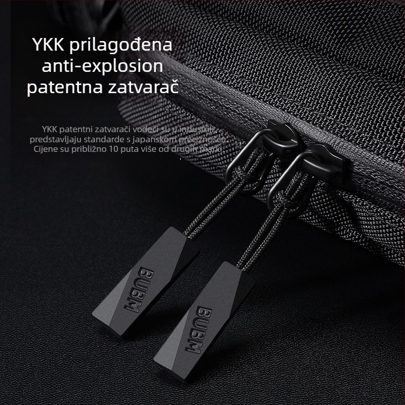 Bubm Muška crossbody torba – Casual stil, Materijal: 1050D Cordura Invista Ballistic Nylon, Vodootporna i otporna na habanje, Unutarnja podstava: Oxford tkanina s uzorkom nogometa