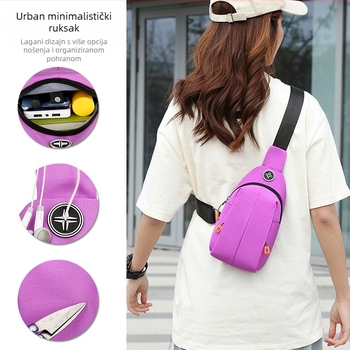 Chest Bag Unisex – Urbani minimalistički stil, Poliester, Otporno na habanje, Za slobodno vrijeme i putovanja