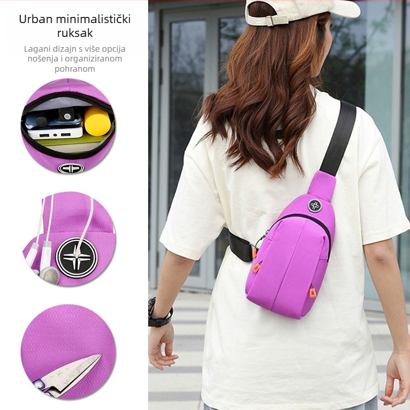 Chest Bag Unisex – Urbani minimalistički stil, Poliester, Otporno na habanje, Za slobodno vrijeme i putovanja