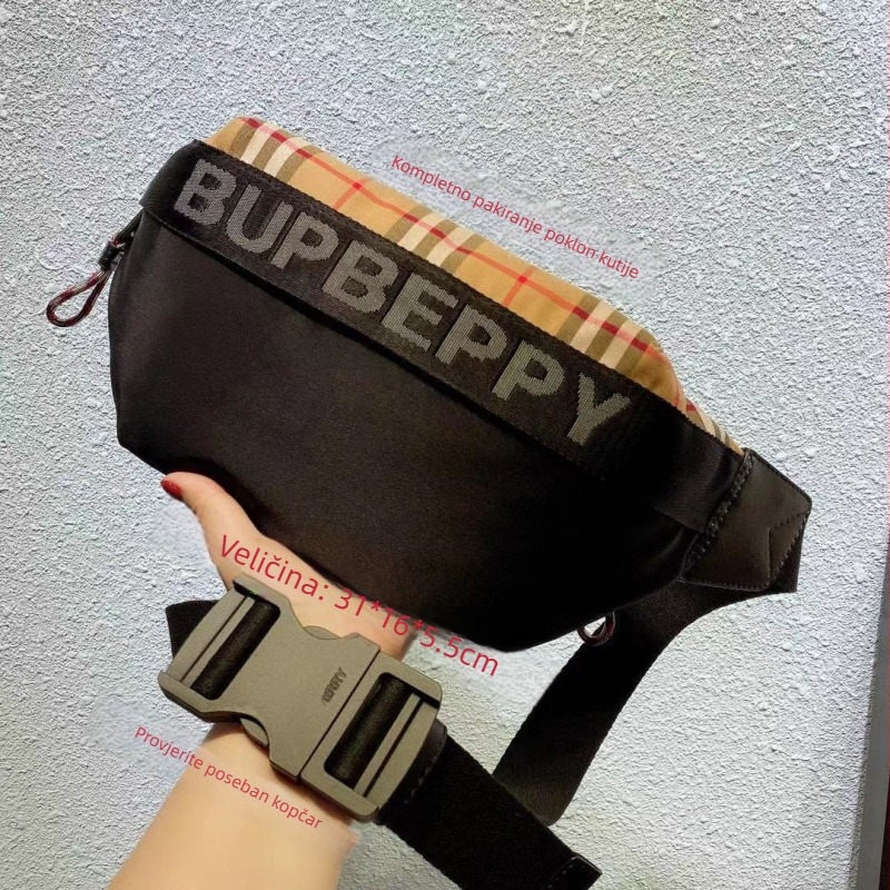 KING ARTHUR Muška torbica za prsa - Oxford platno, Karirani uzorak, Prozorčna i ultra lagana, Otporna na habanje, Crossbody