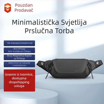 Muška crossbody torba, vodootporna, velika kapaciteta, poliester, podstava od najlona