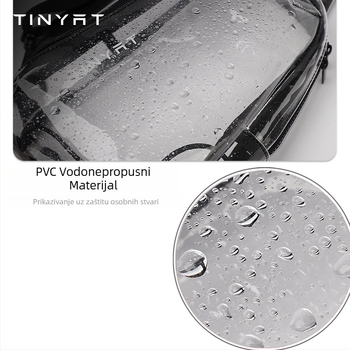 Muška PVC torba za prsa - vodootporna, Tianyi branda, jednobojni uzorak, podstava od poliestera