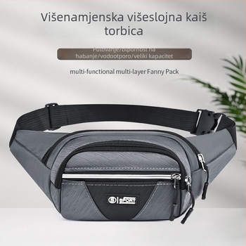 Muška torba za struk, Oxford platno, ultra lagana, džep za 9-inčni prijenosnik, gradski stil