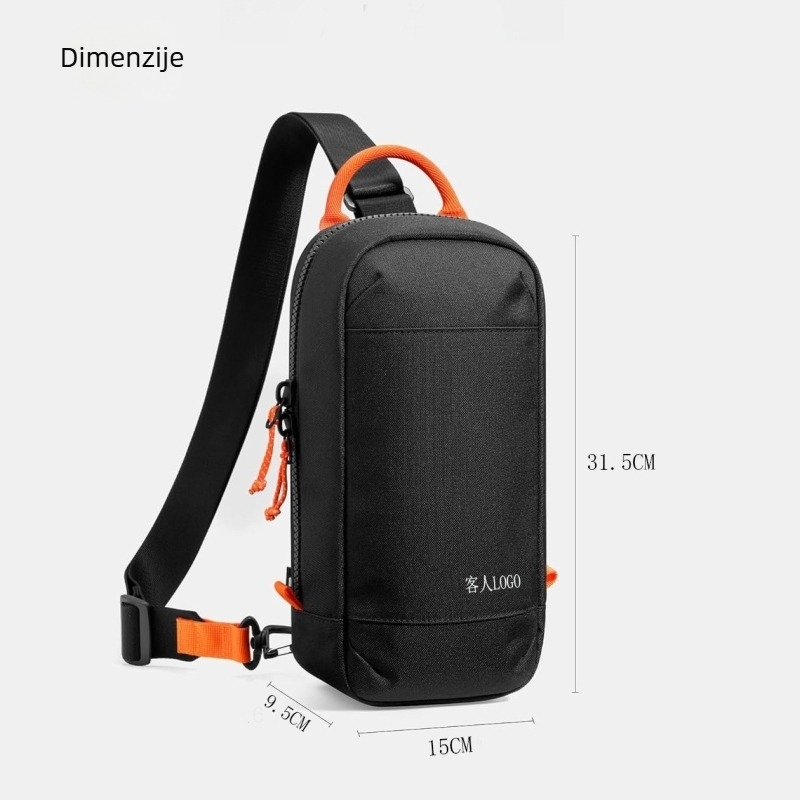Crossbody torba, casual stil, od Oxford tkanine, u obliku jastuka, zatvaranje na zip, unutarnji džep sa zipom.