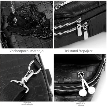 Muška torba za prsa od PU kože, otporna na trošenje, Rhino Family, model 2061#