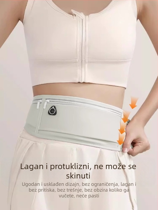 Sportska torbica za struk za telefon – Lycra, prozračna, vodootporna, ultra lagana, protiv krađe