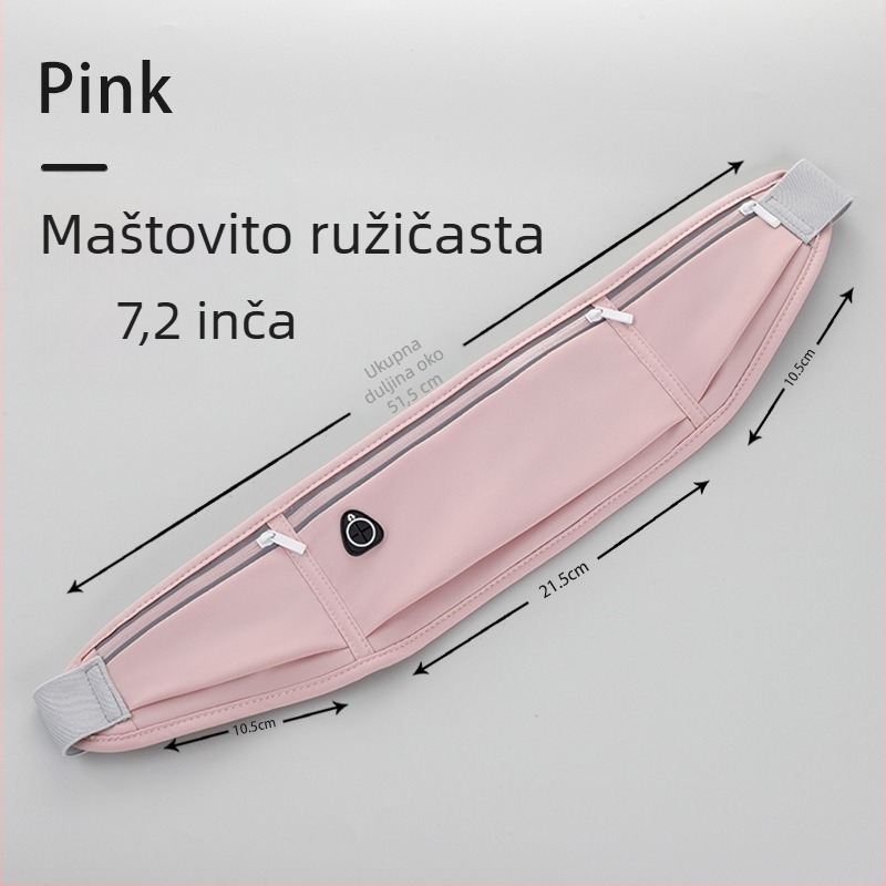 Sportska torbica za struk za telefon – Lycra, prozračna, vodootporna, ultra lagana, protiv krađe