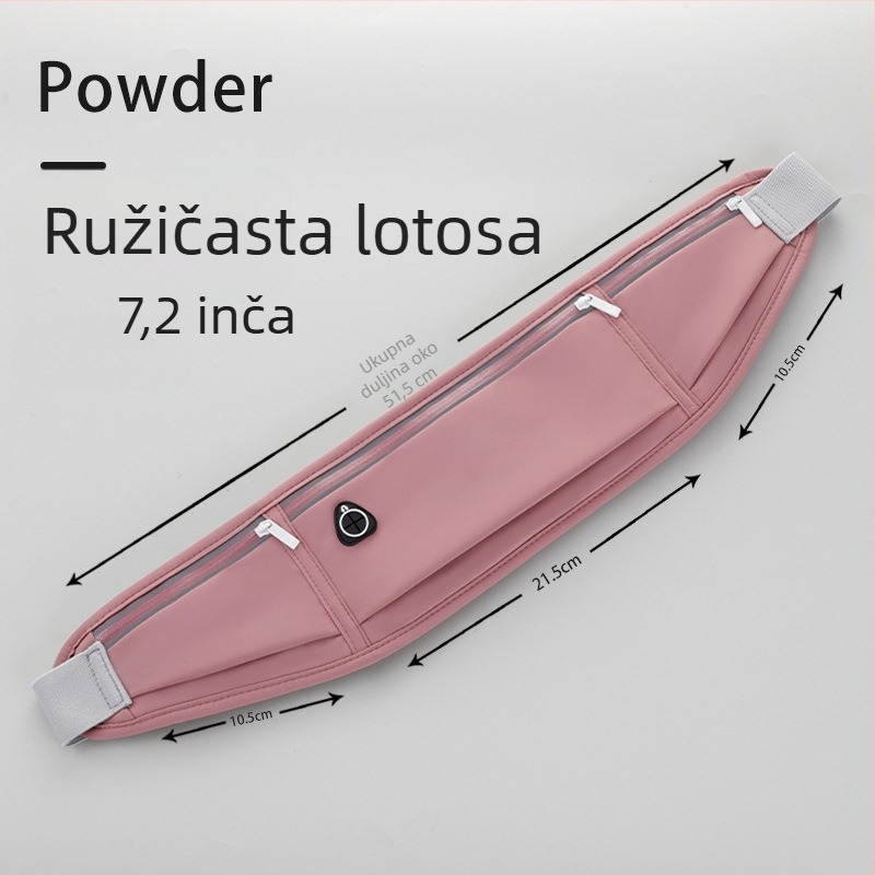 Sportska torbica za struk za telefon – Lycra, prozračna, vodootporna, ultra lagana, protiv krađe