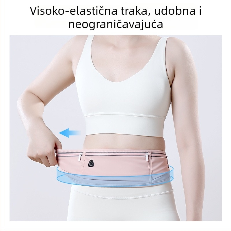 Unisex sportska pojasna torba za trčanje i planinarenje, najlon, vodootporna, ultra lagana, smanjuje opterećenje