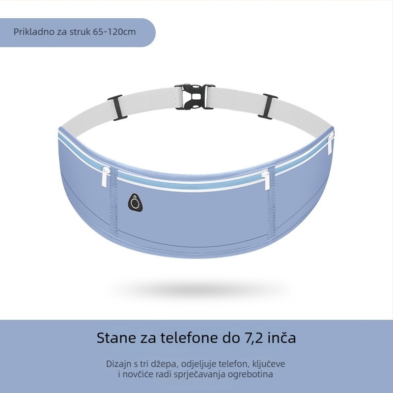 Unisex sportska pojasna torba za trčanje i planinarenje, najlon, vodootporna, ultra lagana, smanjuje opterećenje