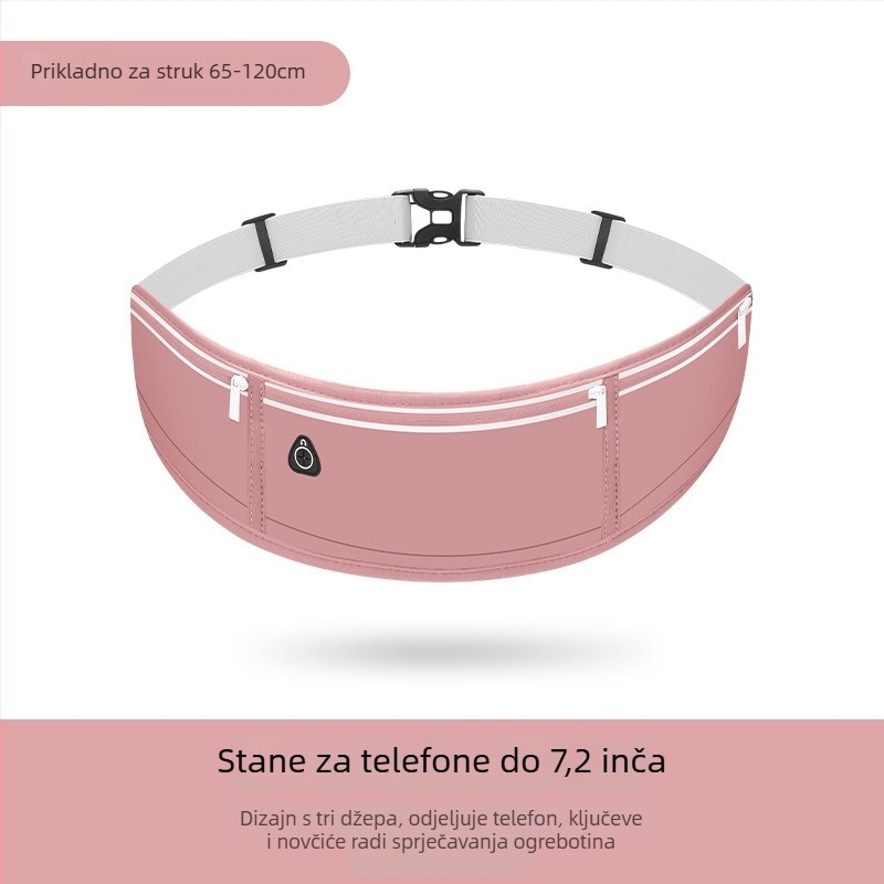 Unisex sportska pojasna torba za trčanje i planinarenje, najlon, vodootporna, ultra lagana, smanjuje opterećenje