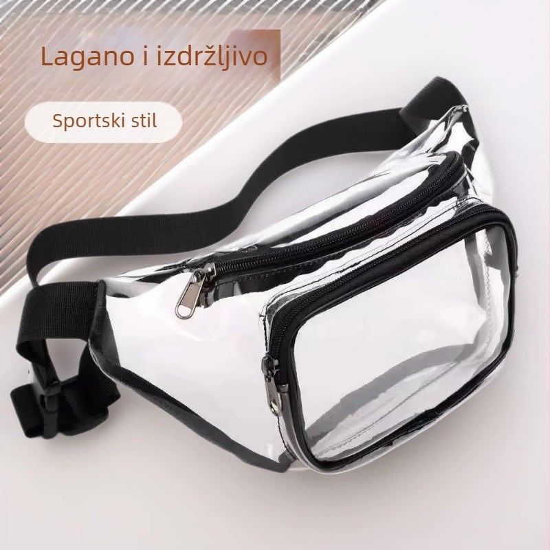 Tuesday PVC prozirna sportska torbica za kaiš, unisex, za vanjsku upotrebu
