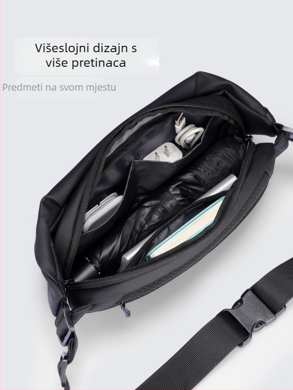 Muška crossbody torba za putovanja – Oxford platno, opušten stil, 8-inčni prijenosnik, Marco leden