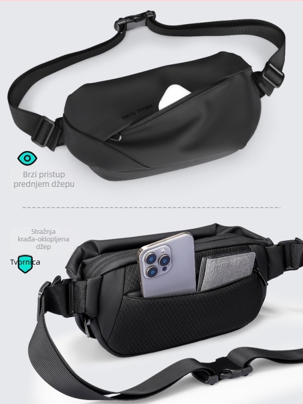 Muška crossbody torba za putovanja – Oxford platno, opušten stil, 8-inčni prijenosnik, Marco leden