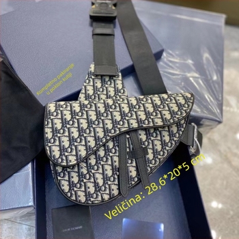 Muška torba za prsa od platna s jacquard izvezom – prozračna, otporna na habanje, proširiva