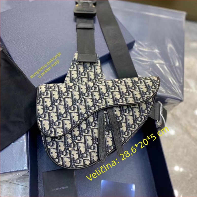 Muška torba za prsa od platna s jacquard izvezom – prozračna, otporna na habanje, proširiva