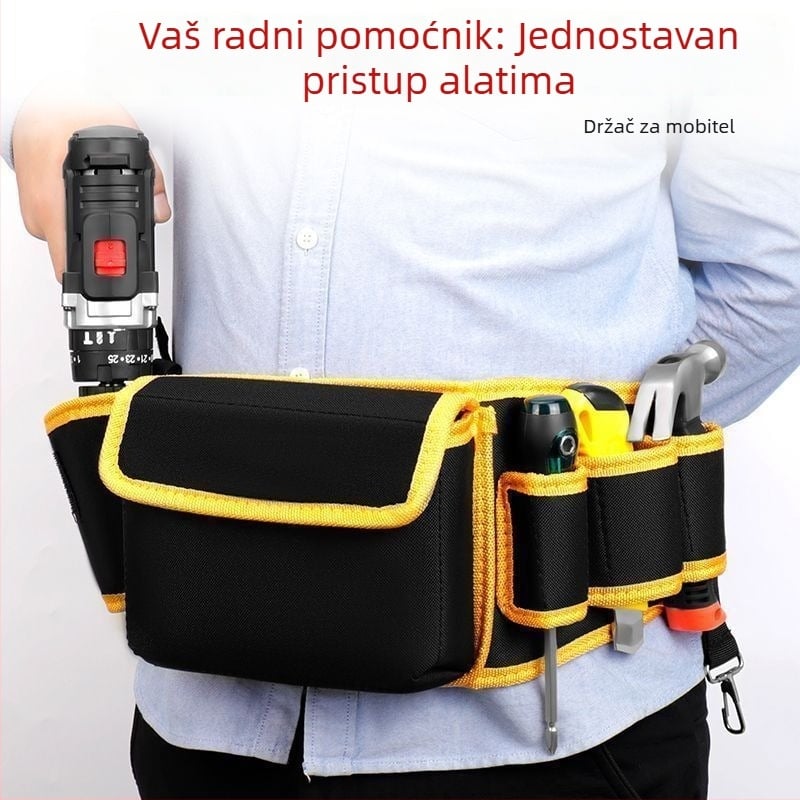 Višenamjenska torba za alat na pojasu za električare i stolare, platnena torba za čavle i alate, ojačana torba za pohranu