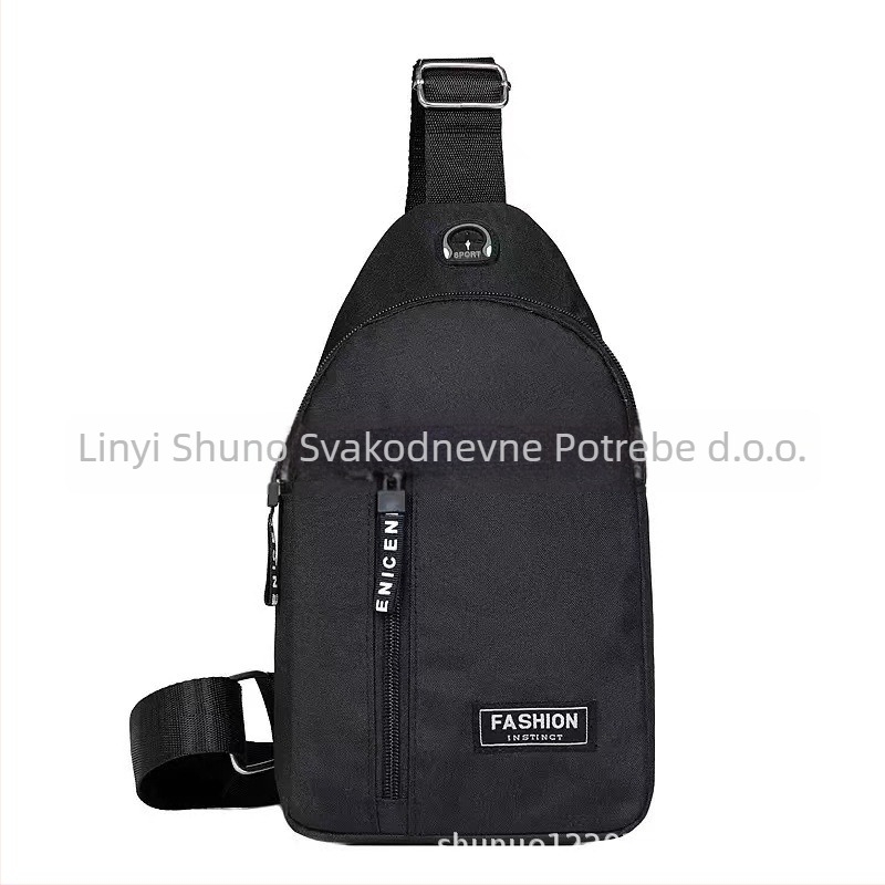 Muška crossbody torba za prsa, gradski minimalistički stil (Stil: gradski minimalistizam; Materijal: drugi; Pogodno za: rekreacijska putovanja; Spol: muškarac)