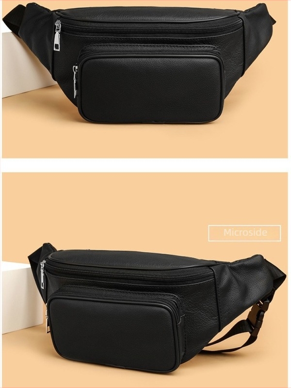 Muška pojasna torba od kože prvog sloja – vodootporna, otporna na habanje, proširiva, s velikom kapacitetom