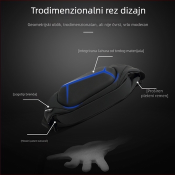 Muška crossbody torba – ulični stil, Oxford tkanina, shell oblik, otvor s poklopcem, vodootporna