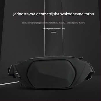 Muška crossbody torba – ulični stil, Oxford tkanina, shell oblik, otvor s poklopcem, vodootporna