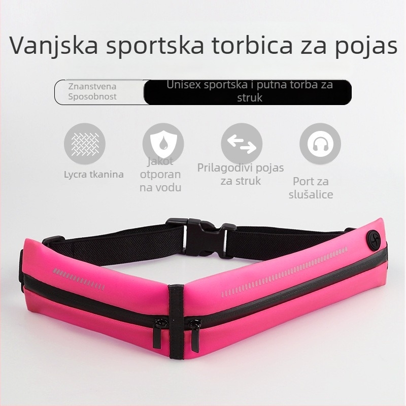 Sportska torba za struk, Lycra, prozračna, vodootporna, izuzetno lagana, unisex