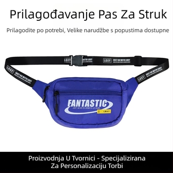 Muška pojasna torba, ulični stil, Oxford platno, prozračna, prugasti uzorak