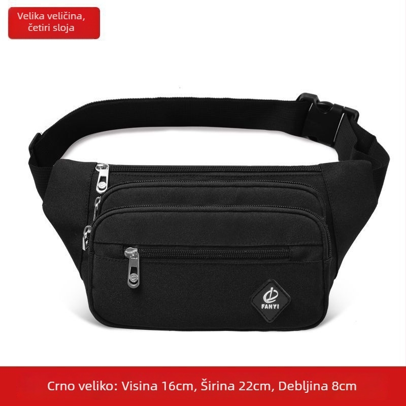 Unisex pojas torba s PU materijalom, prozračna i vodootporna, džep za uređaj, cross-body dizajn
