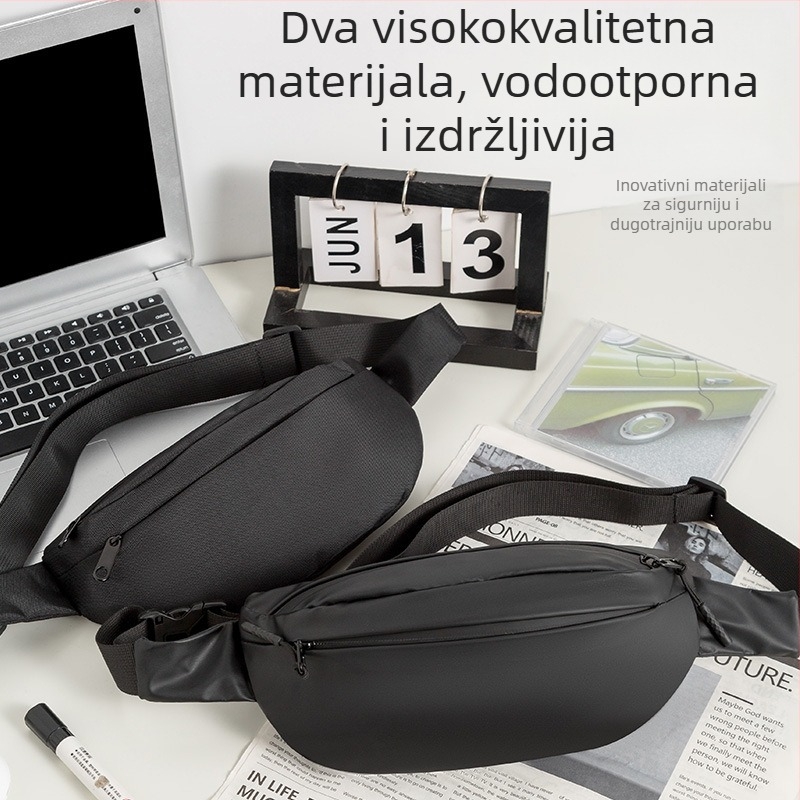 Qianrun sportska pojasna torba, PU, vodootporna, ultra lagana, unisex, za vanjske sportove