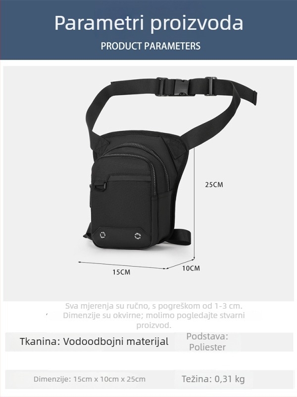 Mu yi Najlonska sportska torba za pojas, otporna na habanje, velik kapacitet, unisex, za vanjske sportove