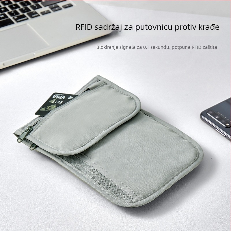 Torba za putovnicu s RFID zaštitom, vodootporna, za nošenje preko struka (crossbody), za putovanja