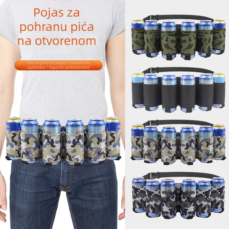 Sportska torbica za struk — ultra lagana Oxford tkanina, proširivi dizajn, kapacitet 6 boca