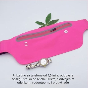 Sportska torbica za struk, najlon, protiv krađe, lagana, vodootporna, unisex