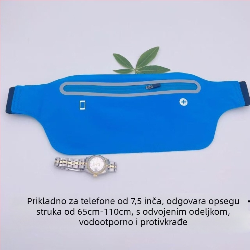 Sportska torbica za struk, najlon, protiv krađe, lagana, vodootporna, unisex