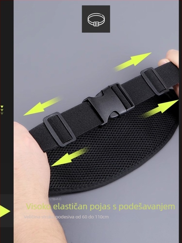 Muška pojasna torba za sport — poliesterski materijal, vodootporna i zaštita od krađe, za slobodno vrijeme