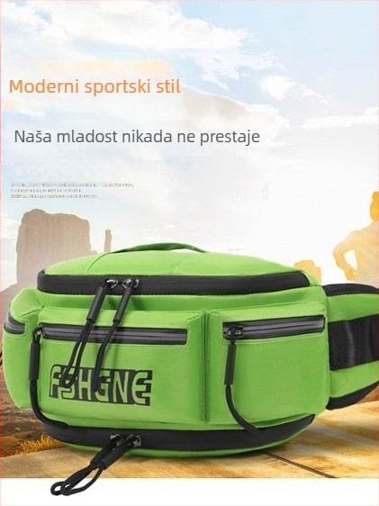 Nylon torbica za struk za biciklizam – vodootporna, reflektirajuća za noćnu sigurnost, unisex, cross-body sportska torba