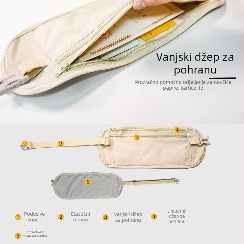 HOWNEW Lycra torbica za pojas za putovnicu – anti-theft, unisex, lagana, vodootporna, za boravak na otvorenom