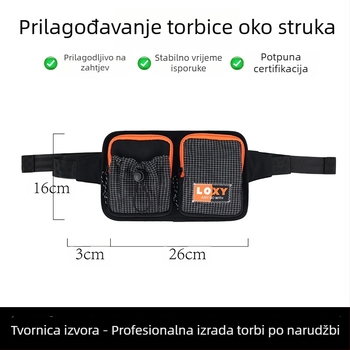 Vodootporna sportska torbica oko struka s džepom za telefon, pogodna za trčanje i vanjske aktivnosti, preko prsa ili ramena