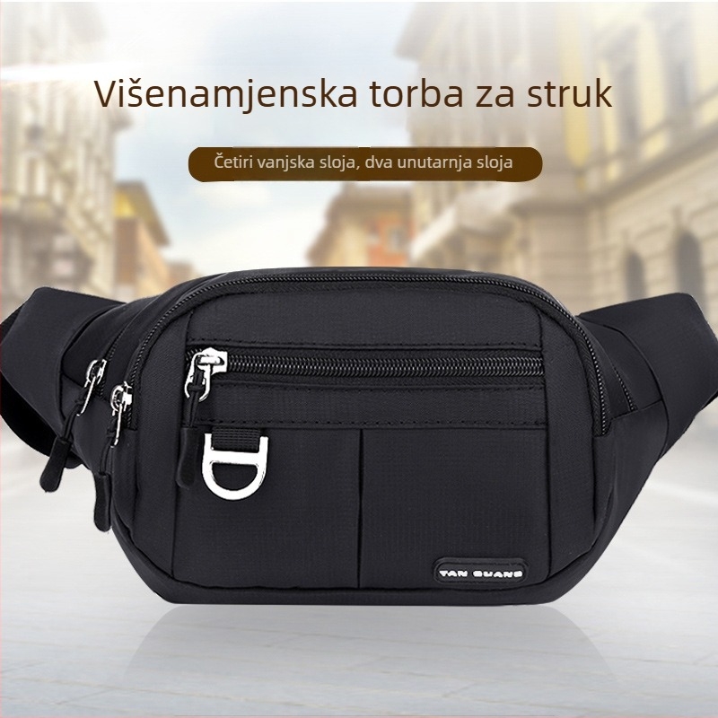 Sportska torbica za pojas, Oxford platno, poliester podstava, jedinstven dizajn, gradski minimalistički stil, za vanjske sportove