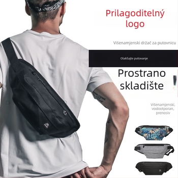 Muška pojas torba, najlon, prozračna, jednobojna, urban stil