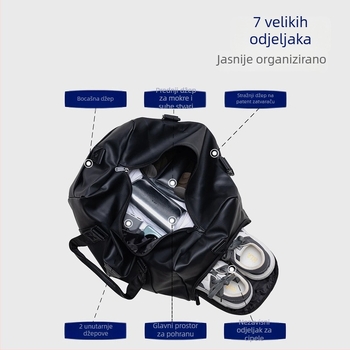 Torba za putovanje preko granice, 20–35L PU, suho-vlačno odvajanje, Unisex, poliesterska podstava