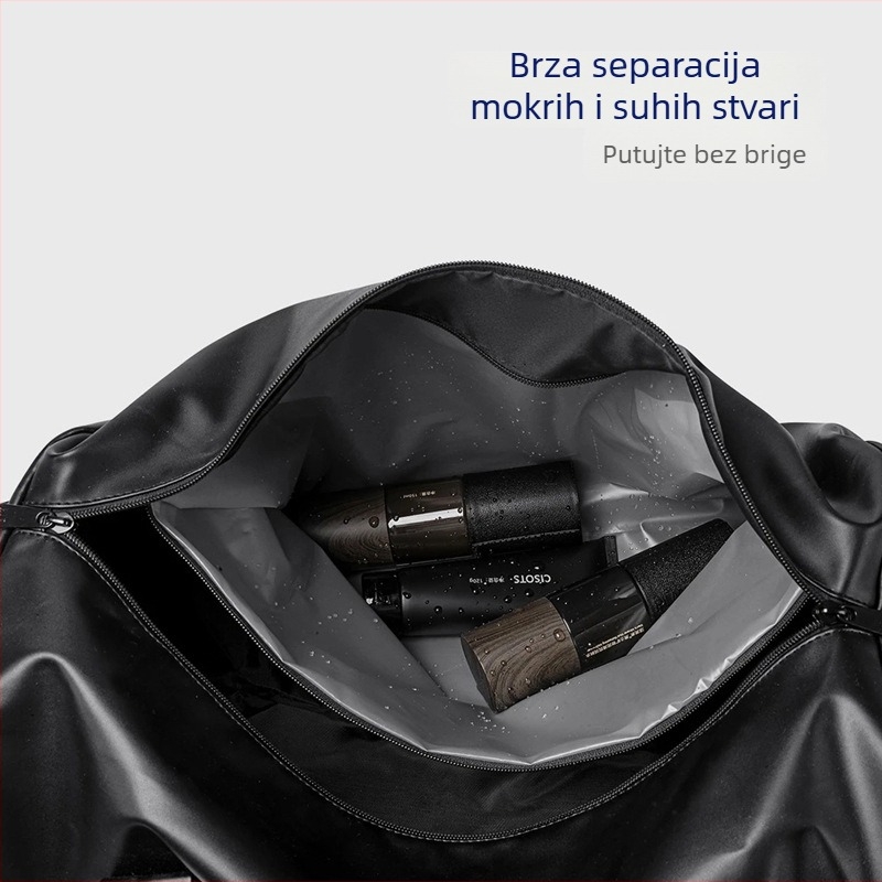 Torba za putovanje preko granice, 20–35L PU, suho-vlačno odvajanje, Unisex, poliesterska podstava
