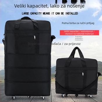Vodootporna sklopiva torba za prtljagu s 360° kotačićima, poliester, kapacitet ispod 20 L