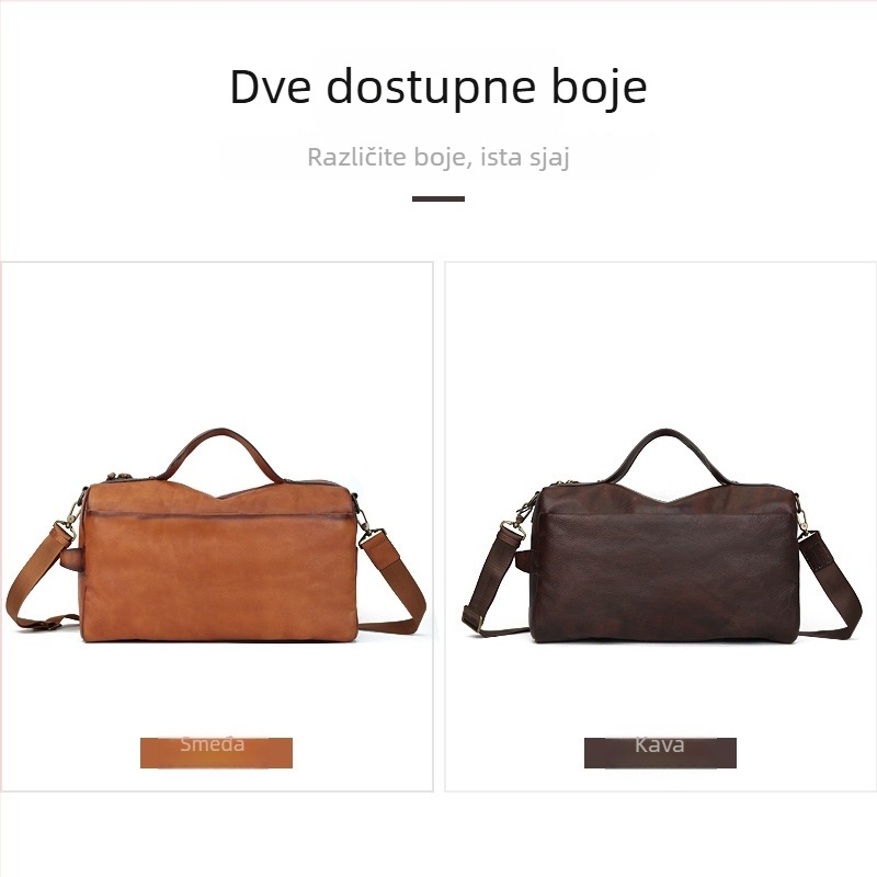 Zhuoliang Retro kožna putna torba s proširivom, unisex, 20–35L