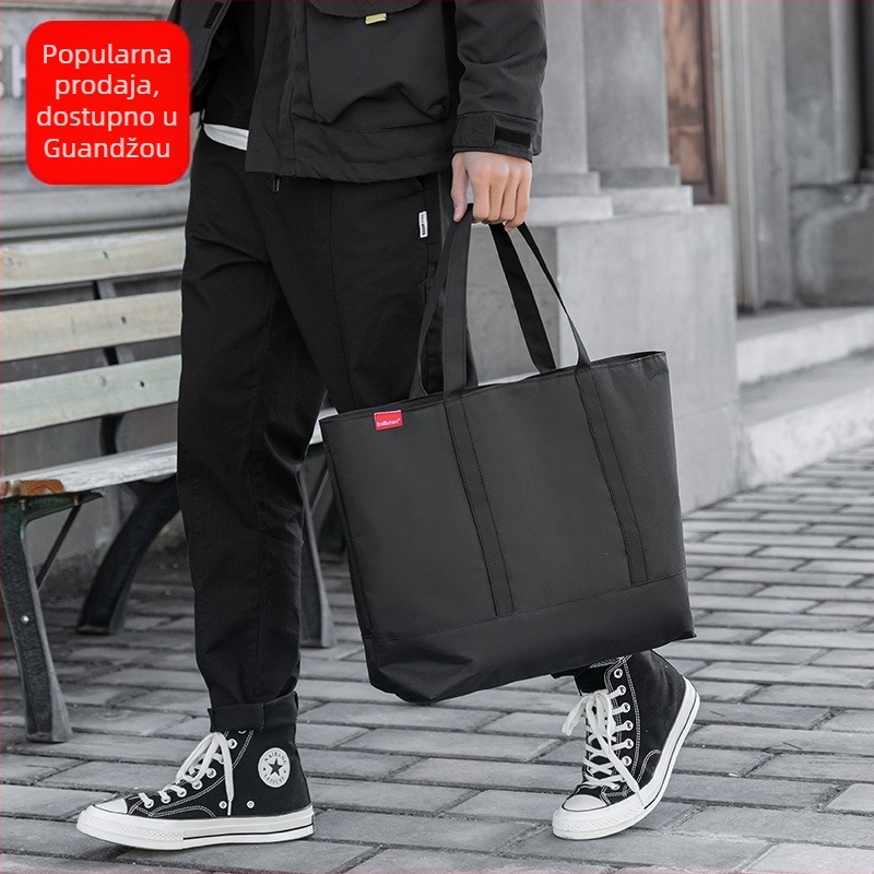 Muška crossbody torba - Oxford tkanina, ulični stil, jednobojni uzorak, vodootporna, model 2067