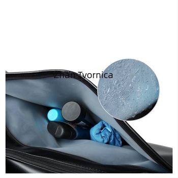 Muška torba za fitness s odjeljkom za suho/mokro, poliester materijal, PVC podstava, pogodna za vožnju biciklom (Poliester, PVC podstava, Odjeljak za suho/mokro, Biciklizam)