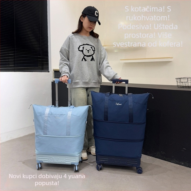 Ženski ruksak s kotačićima za putovanja – veliki kapacitet, proširivi prostor (36–55L, Oxford tkanina, podstava najlon)