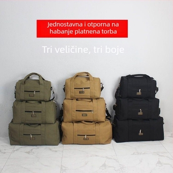Canvas putna torba za putovanja, kapacitet 20–35L, PU materijal, unisex preko ramena