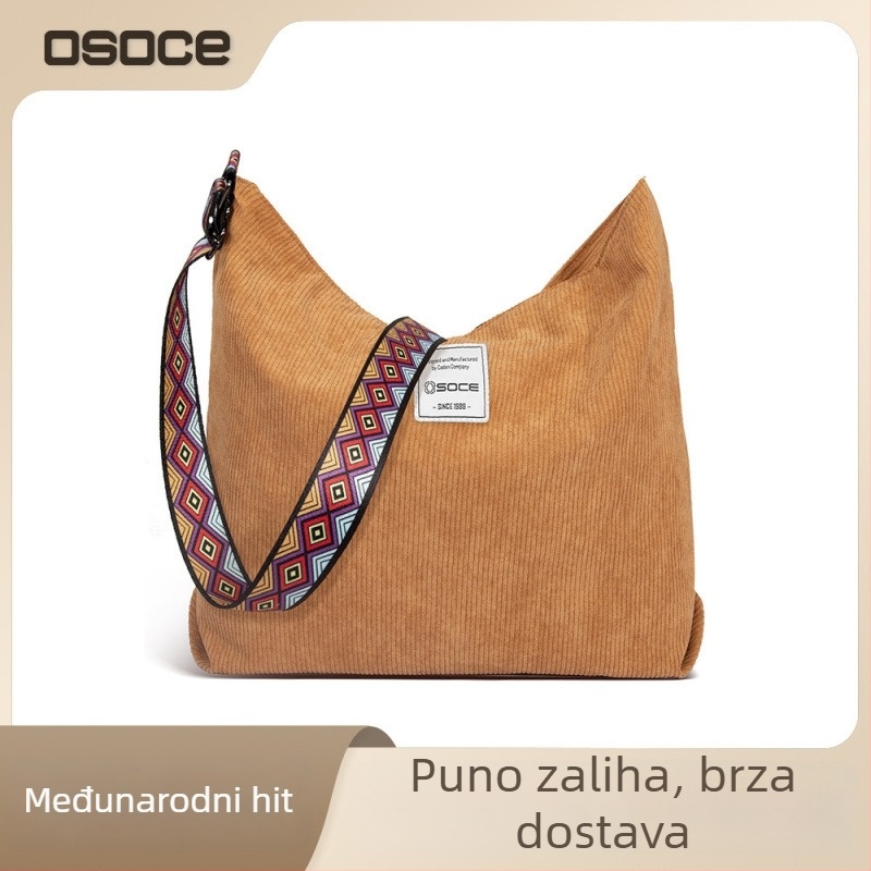 OSOCE Muška crossbody torba – Unisex stil, Corduroy materijal, Dnevna upotreba