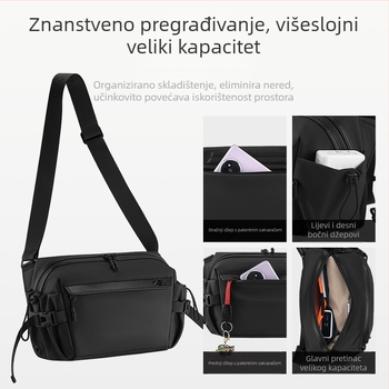 Nova muška crossbody torba, urbano stil, za poslovna putovanja, velika zapremina